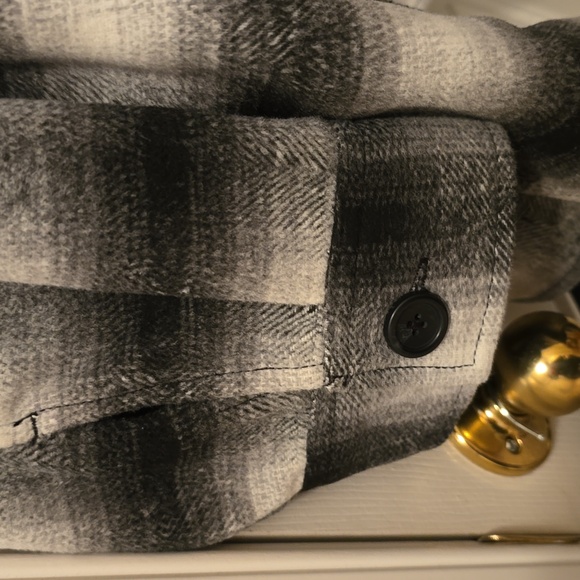 A.N.A. BRAND WOMEN'S BLACK AND WHITE PLAID FLANNEL PLUS SIZE JACKET SIZE 1X - Picture 7 of 16